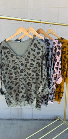 Italian Cheetah Top - 4 Colors
