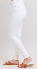 Judy Blue High Waisted Skinny White Jeans