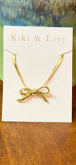Kiki & Livy Bow Snake Chain Necklace