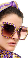 Mardi Gras Purple and Gold Sunglasses