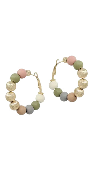 Bixby Beaded Hoops