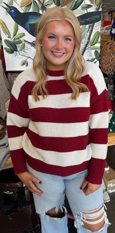 Striped Gameday Sweater
