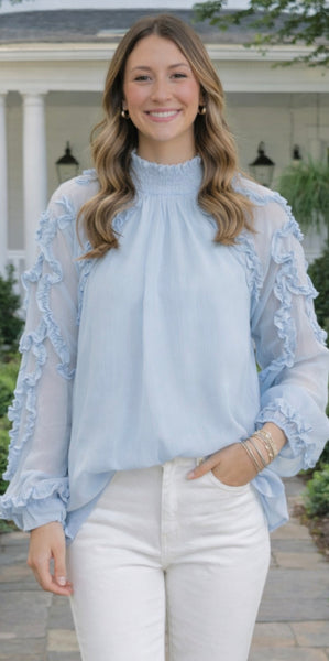 Fiona Blue Blouse