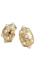 Elegant Vintage Pearl Dome Earrings