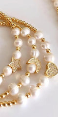 Pearl Beaded Adjustable Bracelet-3 Options