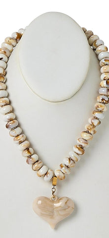 Happy Heart Beaded Necklace - 3 Colors