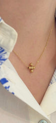 Alexandria Gold Bead Cross Necklace