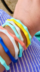 Faux Bamboo Waterproof Stacking Bracelets-Multiple Color Options