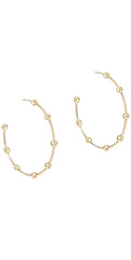 Créoles ENewton Beaded Simplicity 1,5 po - Or 4 mm