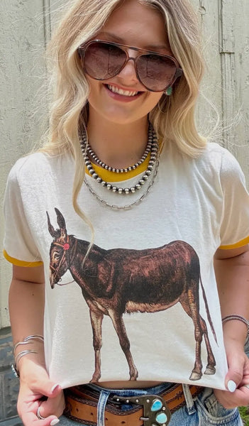 Vintage Donkey Ringer T-Shirt