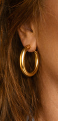 Gold Satin Hoops
