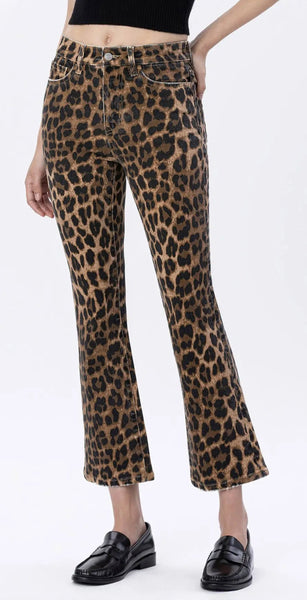 Cropped Leopard Jeans
