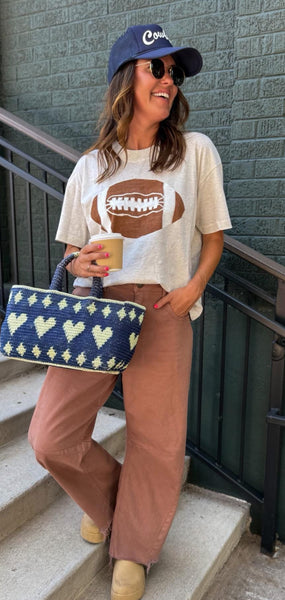 Football Tee and Sweatshirt