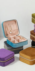 Plush Jewelry Box For Travel in Assorted Colors