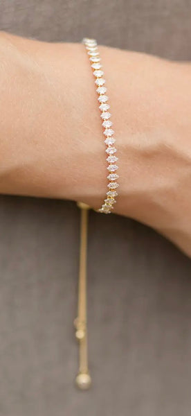 Delicate Faux Diamond Tennis Bracelet