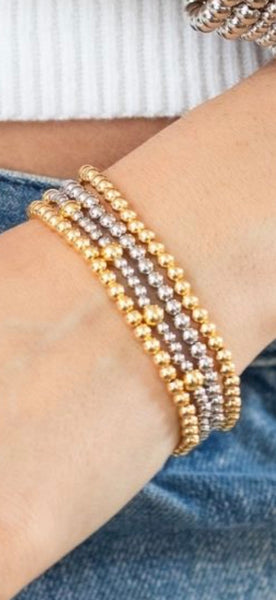 Two-Tone Stretch Bracelets 3mm/5mm