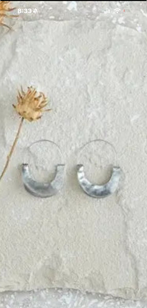 Yucca Earring - Crescent, Silver