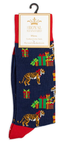 Men's Tiger Christmas Socks