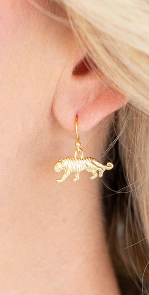 Mini Tiger Drop Earrings