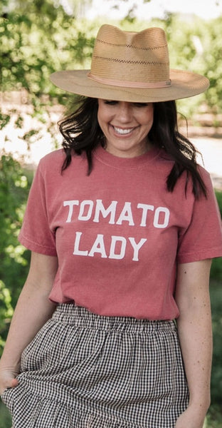 Tomato Lady Tee - Crimson