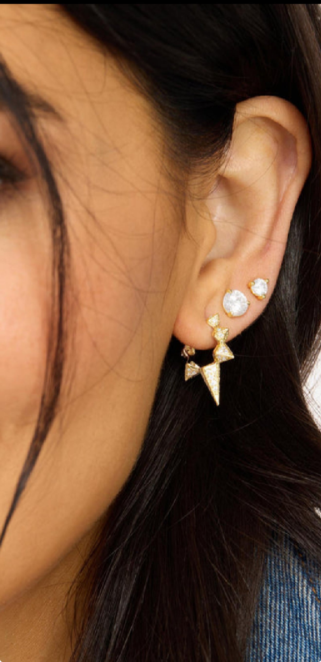 Kiki & Livy Bling Spike Huggie Earrings