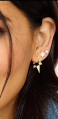 Kiki & Livy Bling Spike Huggie Earrings
