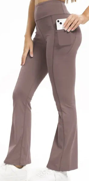 Premium Butter Soft Brushed Flare Yoga Pants w/ Pockets - 3 Colors