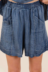 Washed Chambray Shorts - 2 Colors