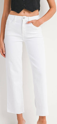 Just Black Classic White Straight Jeans