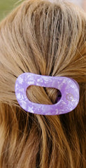 Teletie Flat Round Hair Clip | 3 Sizes | Lavender Mist