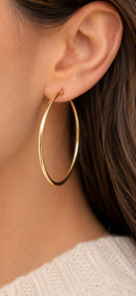 enewton round gold 2" hoop - smooth