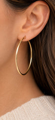 enewton round gold 2" hoop - smooth