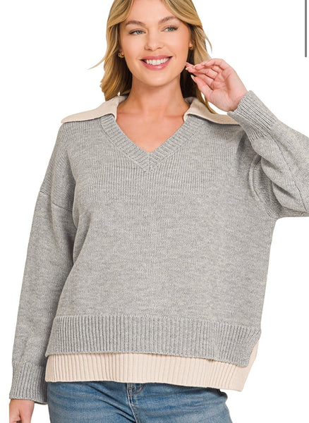 Johnnie Collar Sweater - 3 Colors
