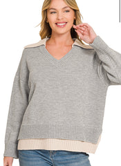 Johnnie Collar Sweater - 3 Colors