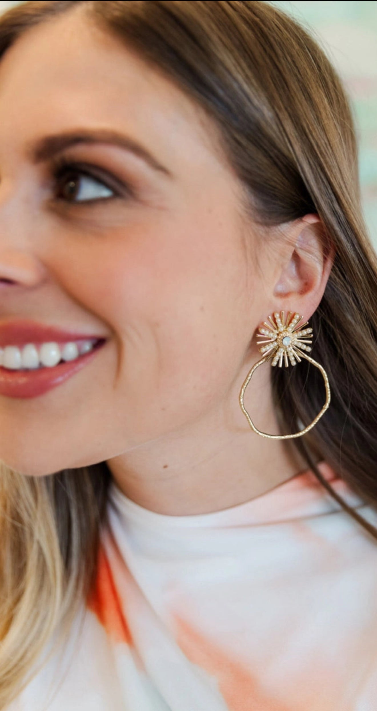 Opal Sunburst Earrings