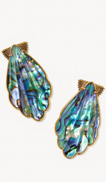 Kendra Scott Alexa Vintage Gold Statement Earrings