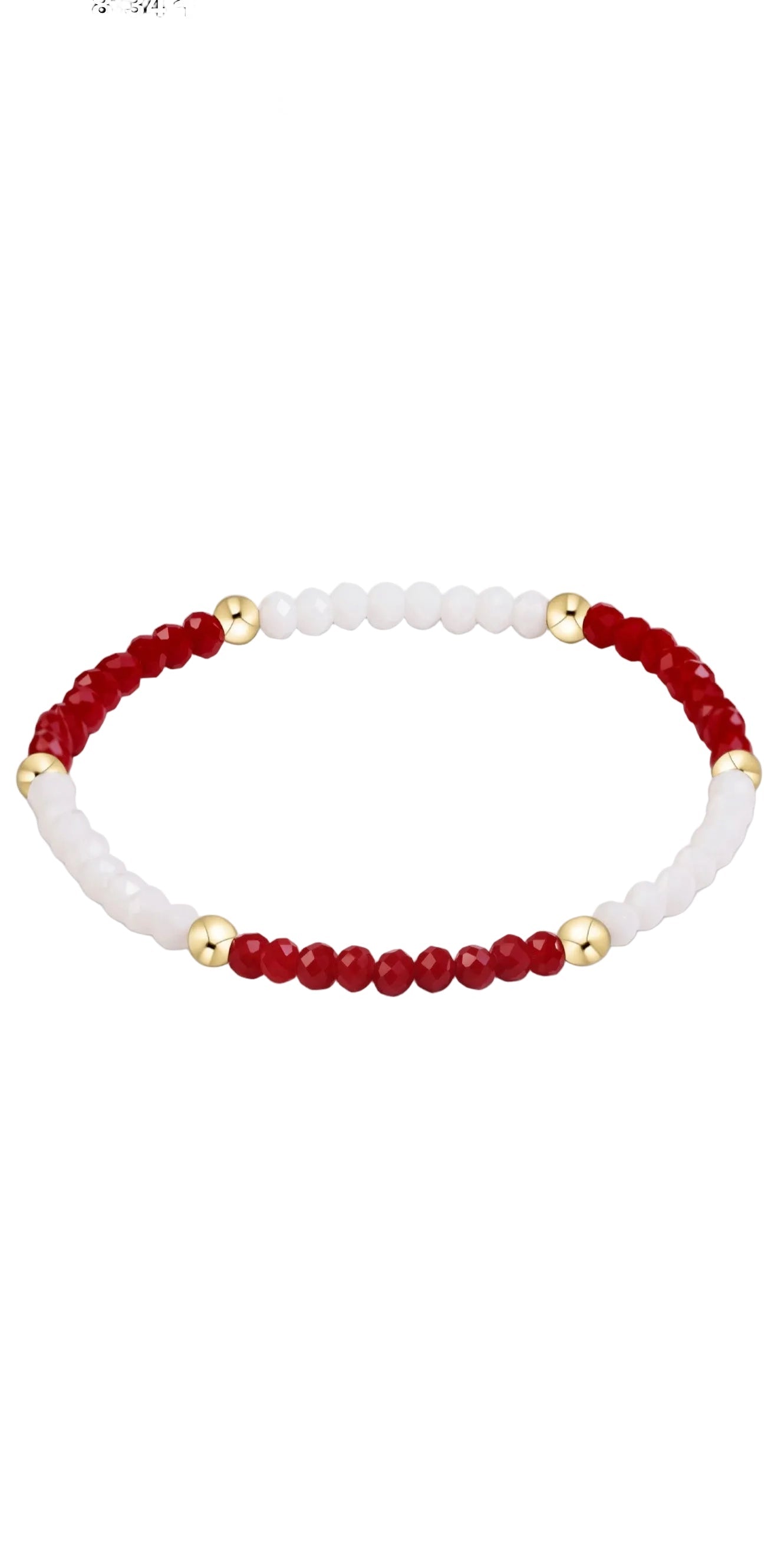enewton gameday flirty presence bracelet - crimson and white