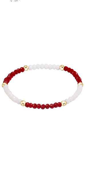 enewton gameday flirty presence bracelet - crimson and white