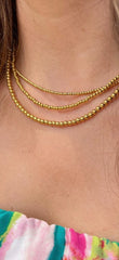 4mm Gold Bead Necklace