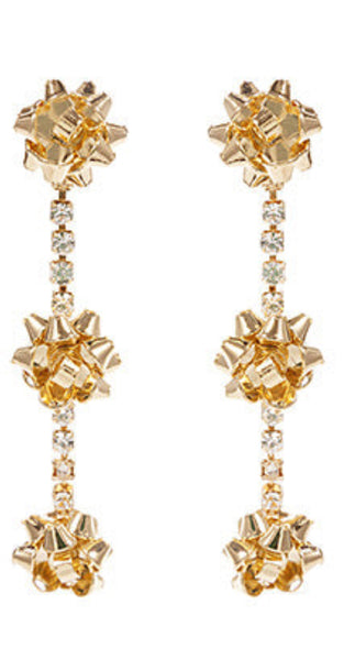 Gift Bows and Rhinestone Earrings