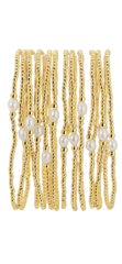 Bracelets extensibles de 2 mm avec une délicate perle entre des perles de 3 mm