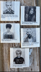 Funny Mugshot Cocktail Napkins