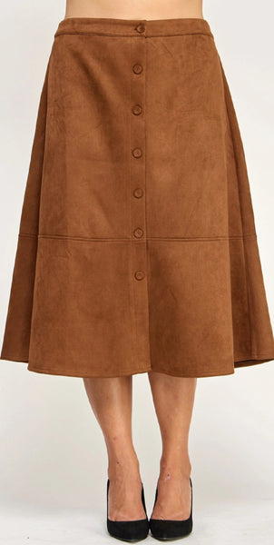 Denny Faux Suede Skirt