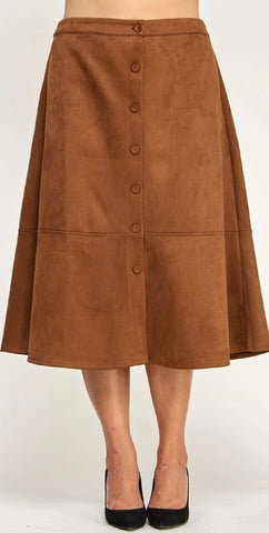 Denny Faux Suede Skirt