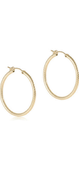 enewton Round Gold 1.25" Hoop Textured