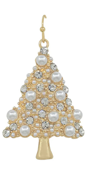 Fancy Fran Bejeweled Christmas Tree Earrings