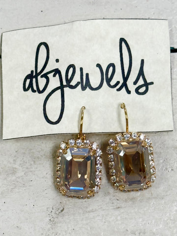Topaz Rhinestone Earrings