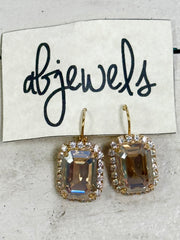 Topaz Rhinestone Earrings