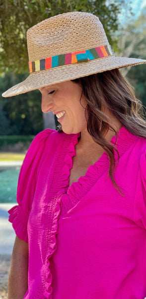 Carter Hat with Printed Band - 2 Colors