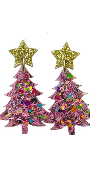 Christmas Tree Earrings - 4 Colors